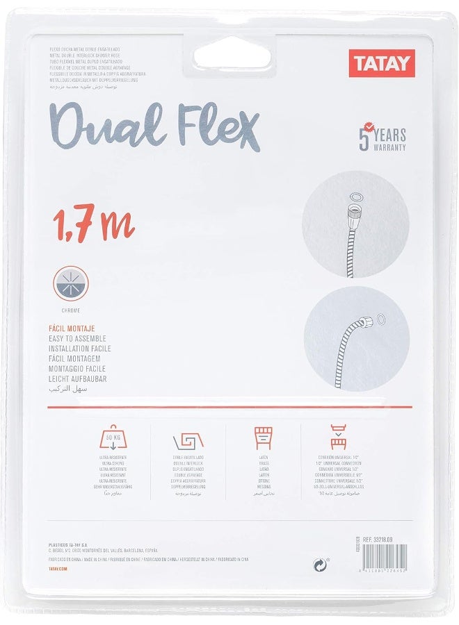TATAY Metal Shower Hose 1.7 m Dual Flex - Image 3